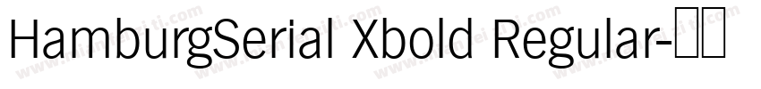 HamburgSerial Xbold Regular字体转换